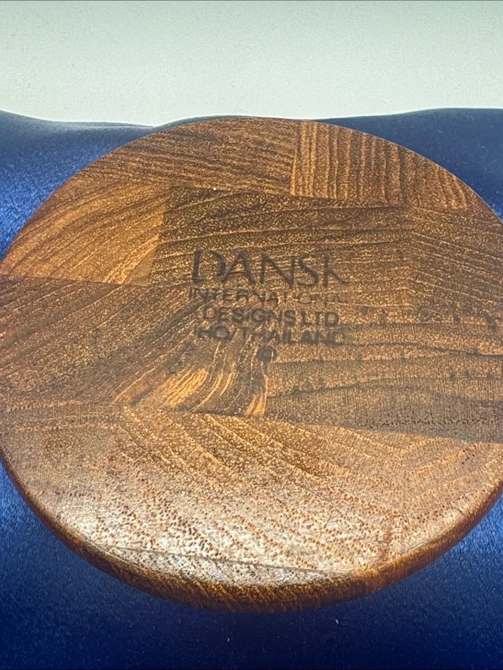 Dansk Round Teak Wooden Coasters - Brown